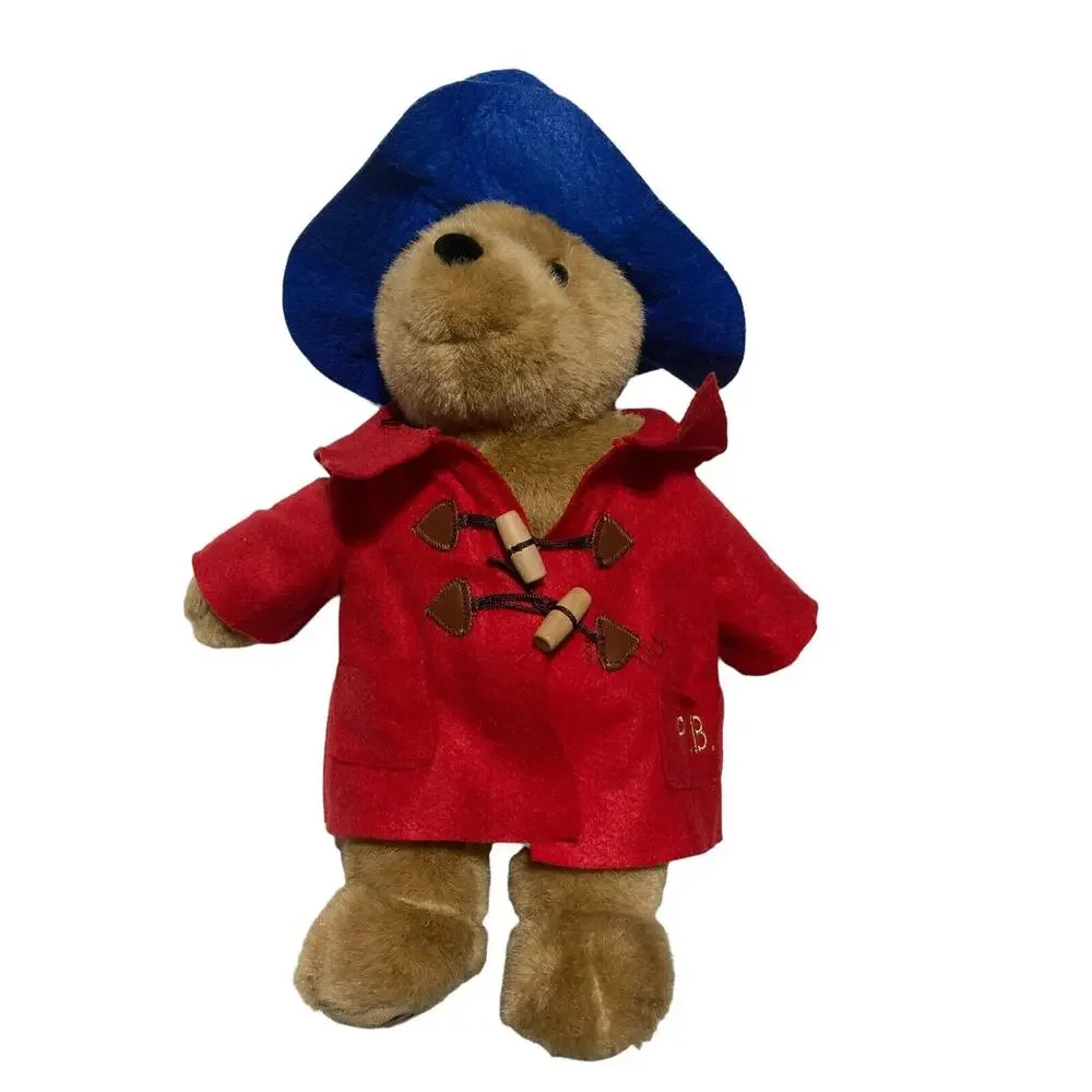 PADDINGTON BEAR 12” PLUSH‎ Stuffed Animal W/ Red Coat and Blue Hat 2015